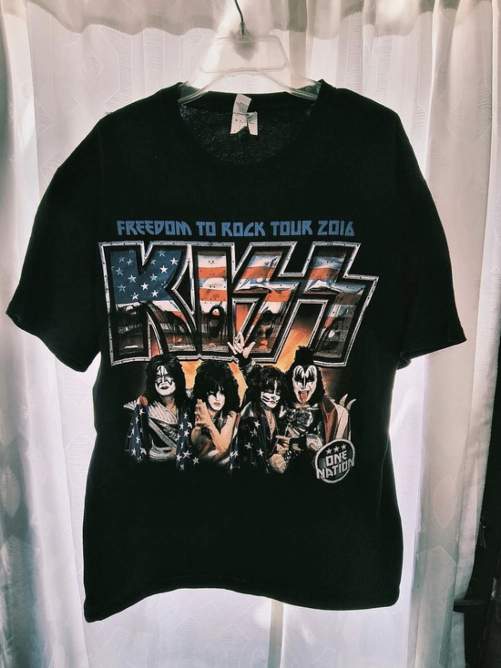 Fruit of the Loom KISS Freedom to Rock Tour 2016 T-Shirt Black Large